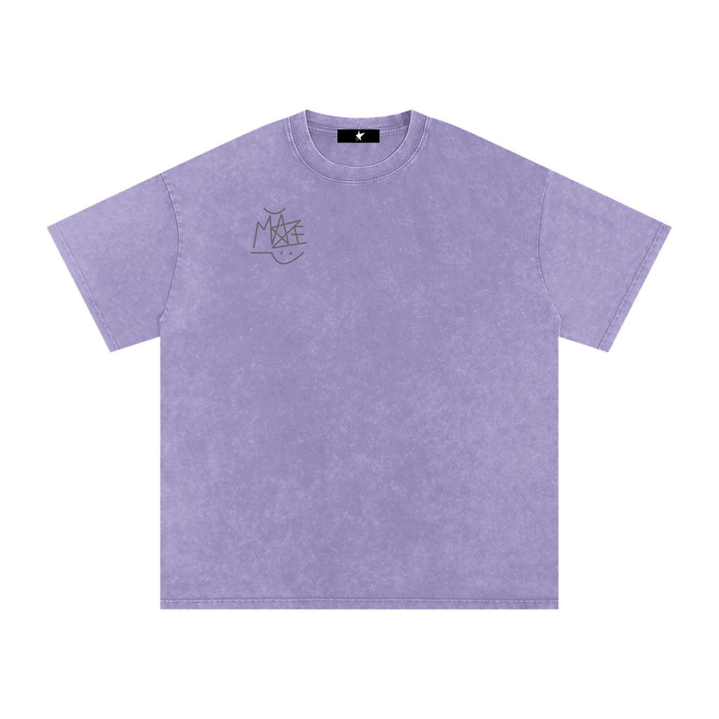 " Graffiti Tag " Snow Washed Oversized Cotton T-Shirt