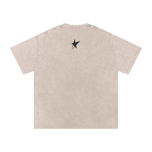 " Graffiti Tag " Snow Washed Oversized Cotton T-Shirt