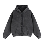 Zip-Through Boxy Fleece Hoodie