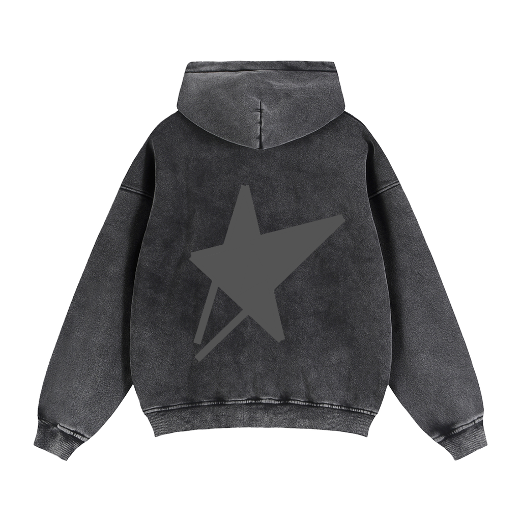 Zip-Through Boxy Fleece Hoodie