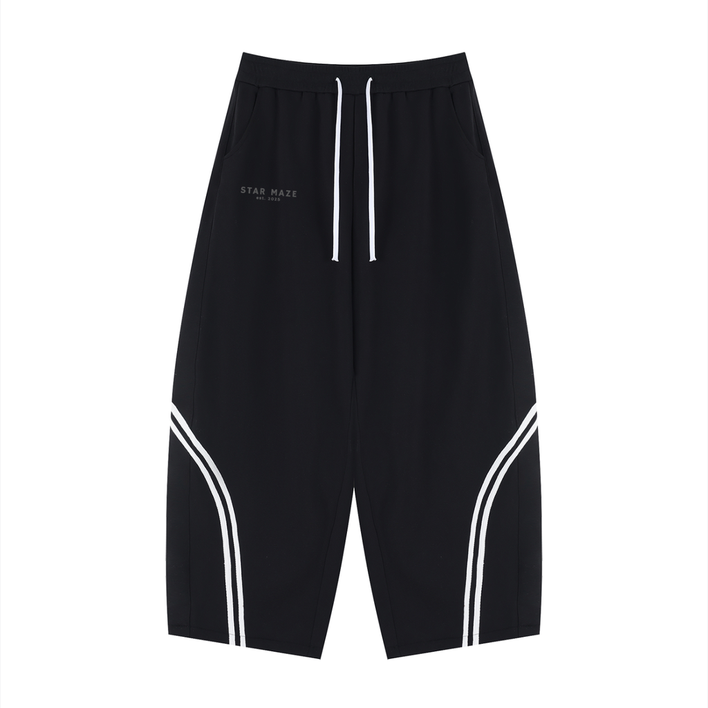Unisex Wide Leg Piping Sweatpants