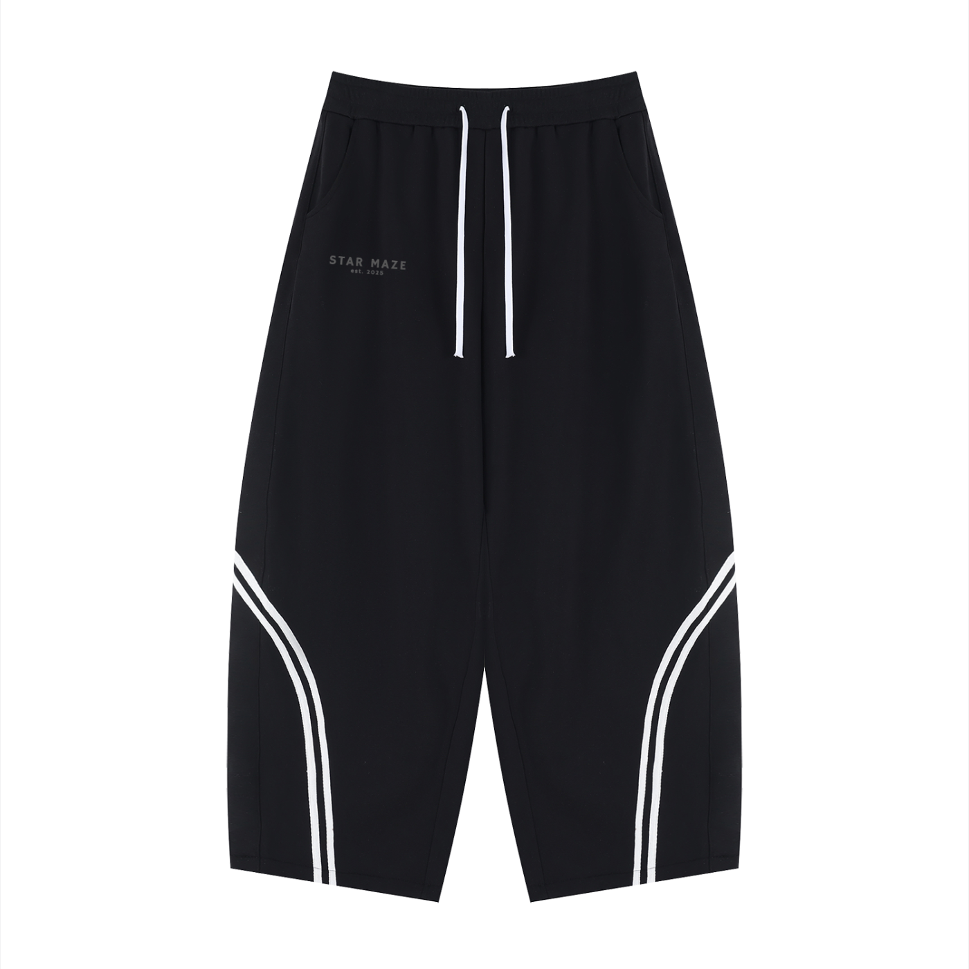 Unisex Wide Leg Piping Sweatpants