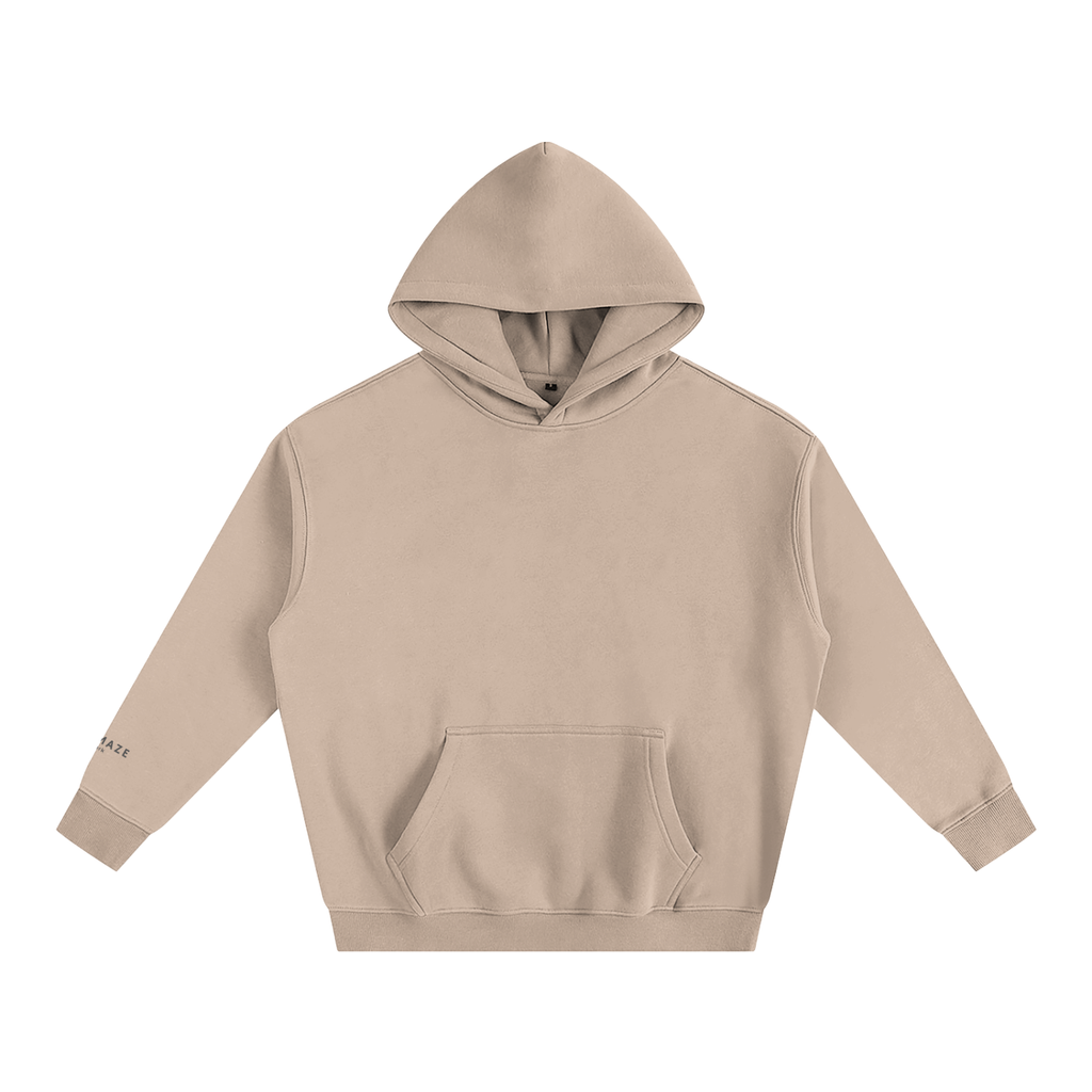 " signature " Oversize Fleeced Hoodie