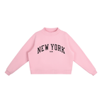 Essential Fleece Mock-Neck Crew Sweatshirt