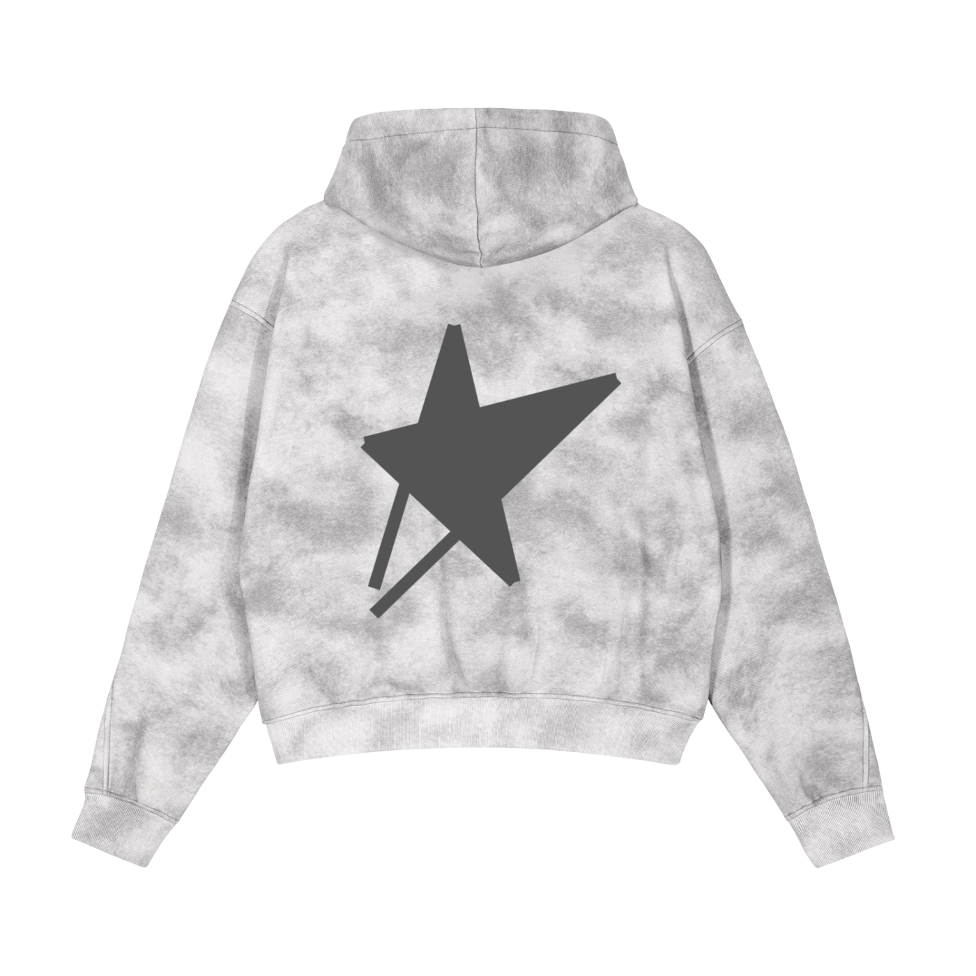 Dirty Washed Zip-Up Fleece Hoodie