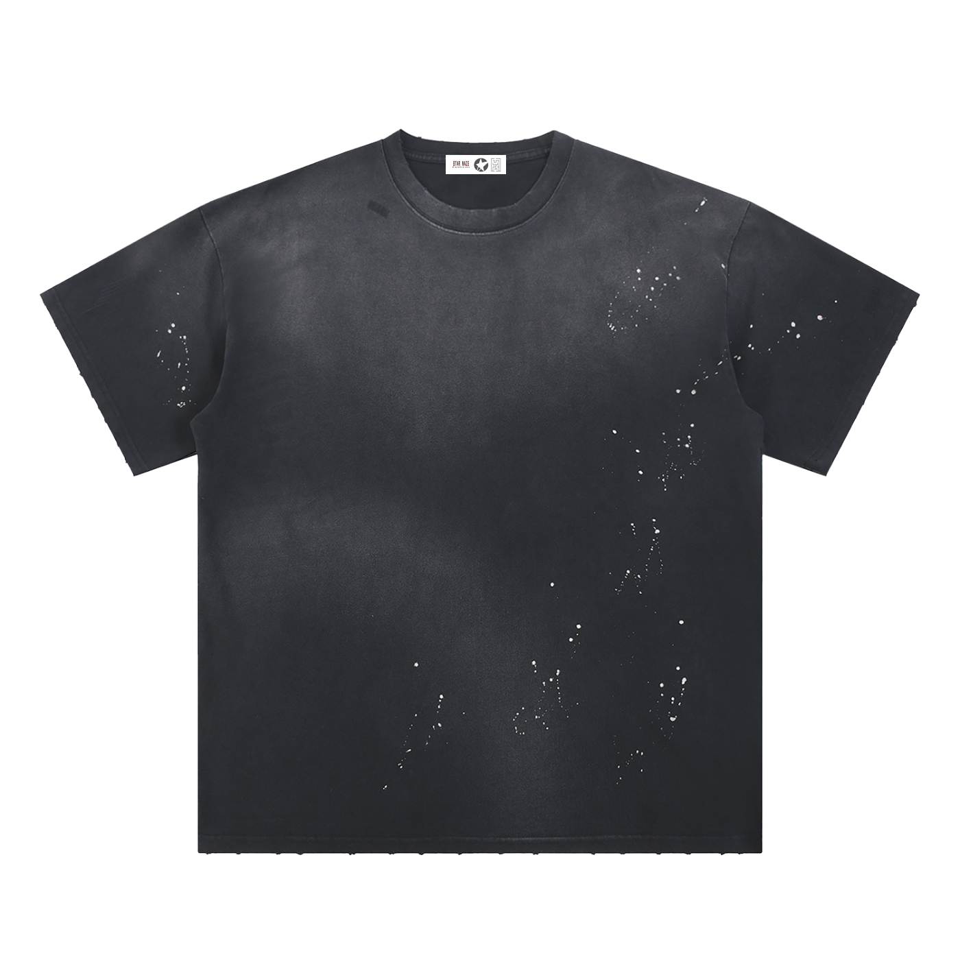 Hand-Frayed Sunfade Paint Splatter T-Shirt