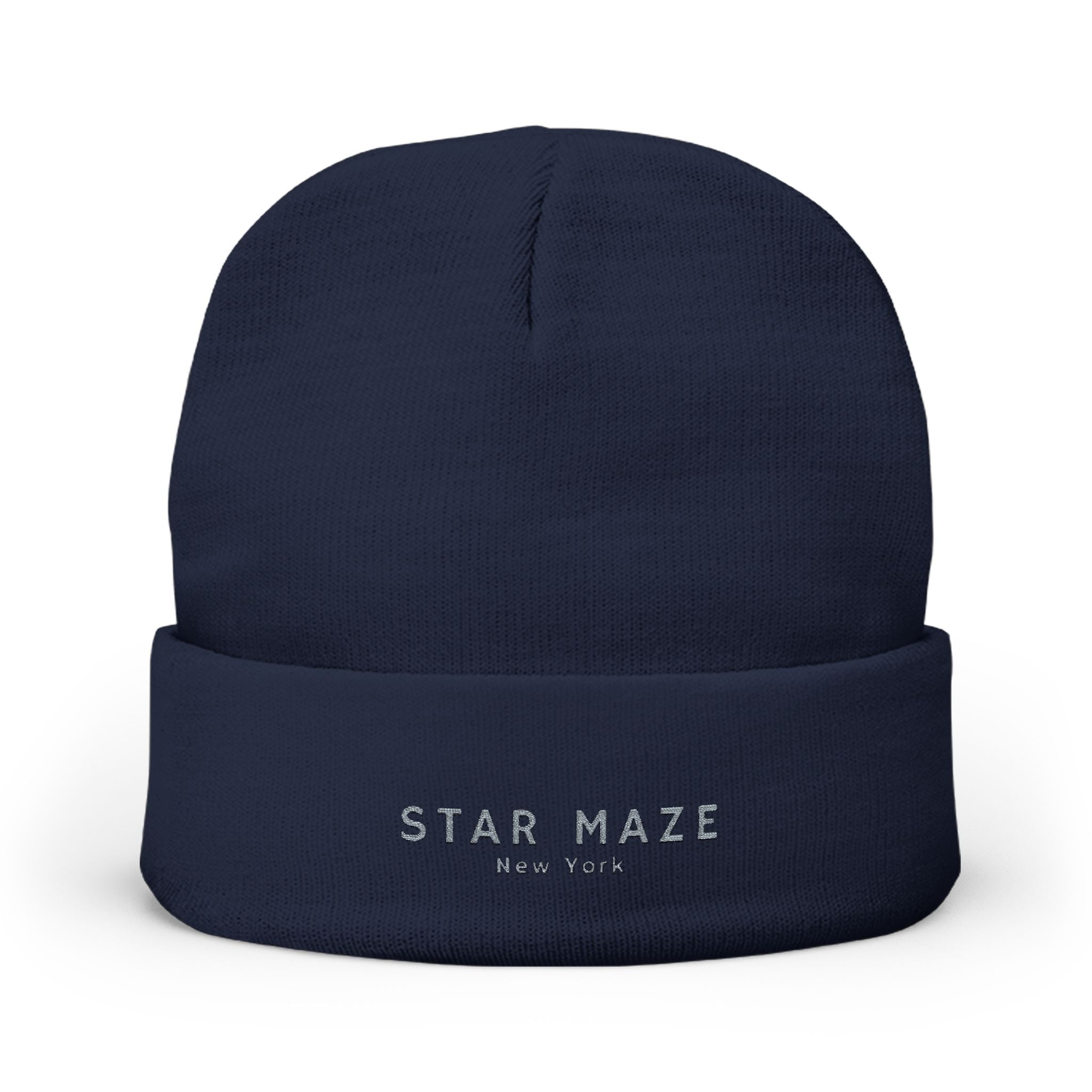 Star Maze NY Knit Beanie (Embroidered)