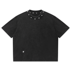 Unisex Washed Boxy Studded T-Shirt