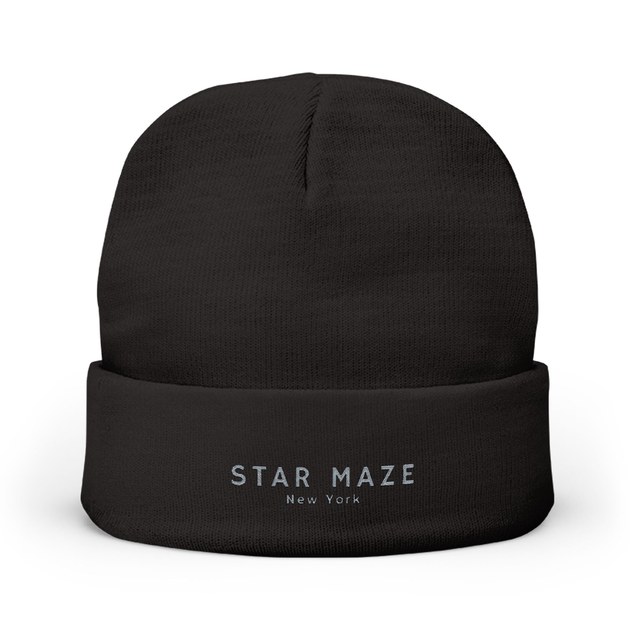 Star Maze NY Knit Beanie (Embroidered)