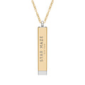 Star Maze 18k gold coated Hidden Message Bar Necklace (Engraved)