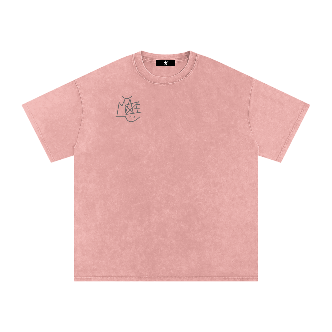 " Graffiti Tag " Snow Washed Oversized Cotton T-Shirt