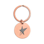 Star Maze stainless Steel Round Keychain (Engraved)
