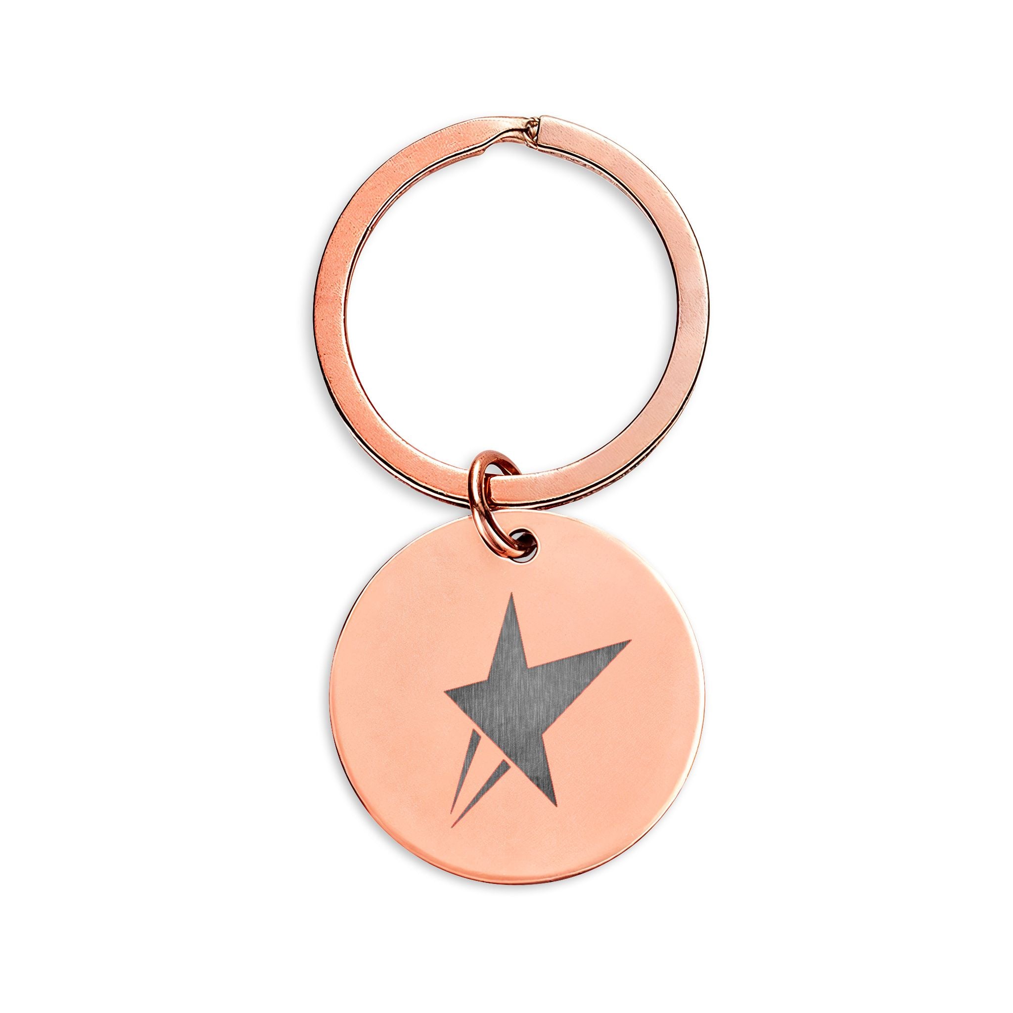 Star Maze stainless Steel Round Keychain (Engraved)