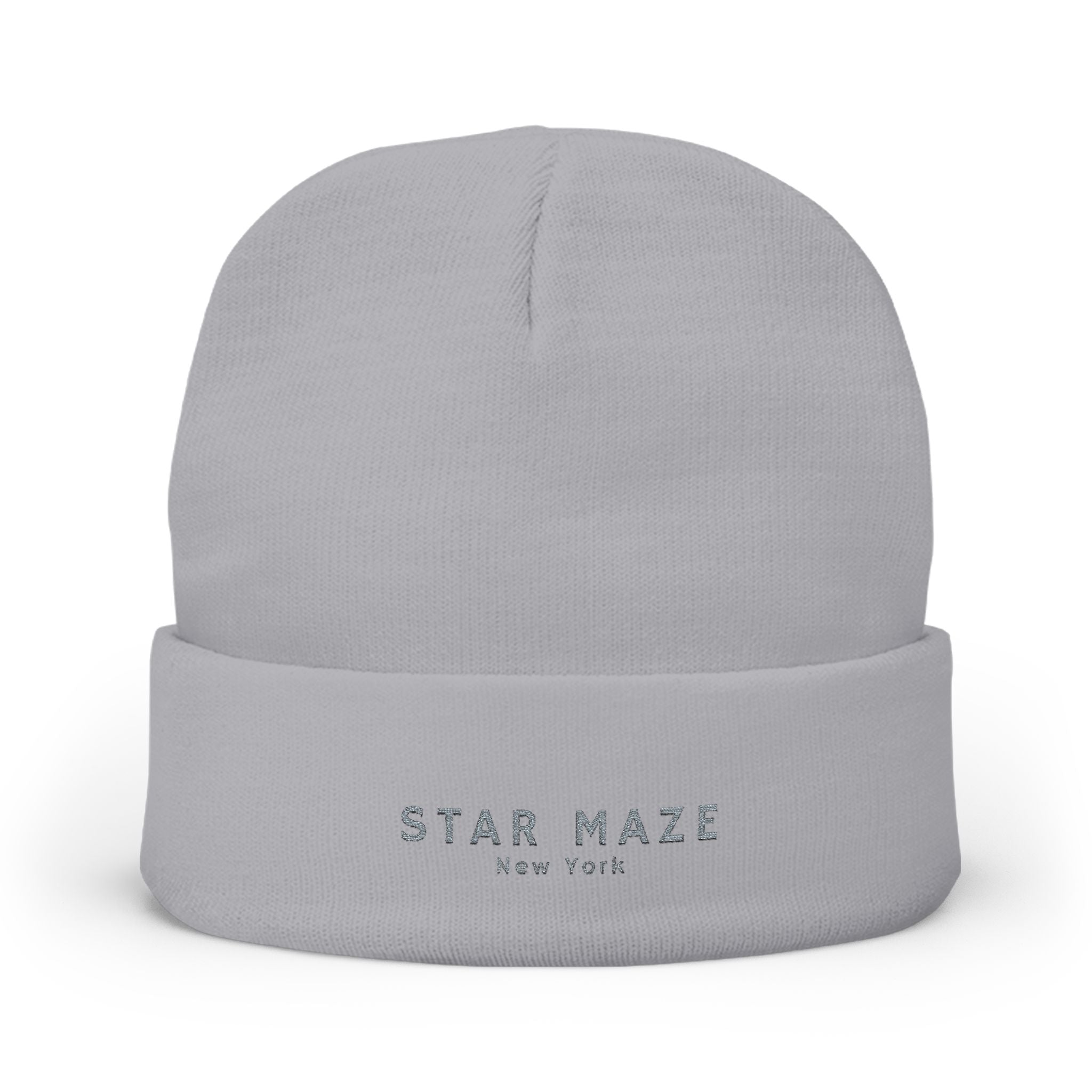 Star Maze NY Knit Beanie (Embroidered)