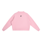Essential Fleece Mock-Neck Crew Sweatshirt