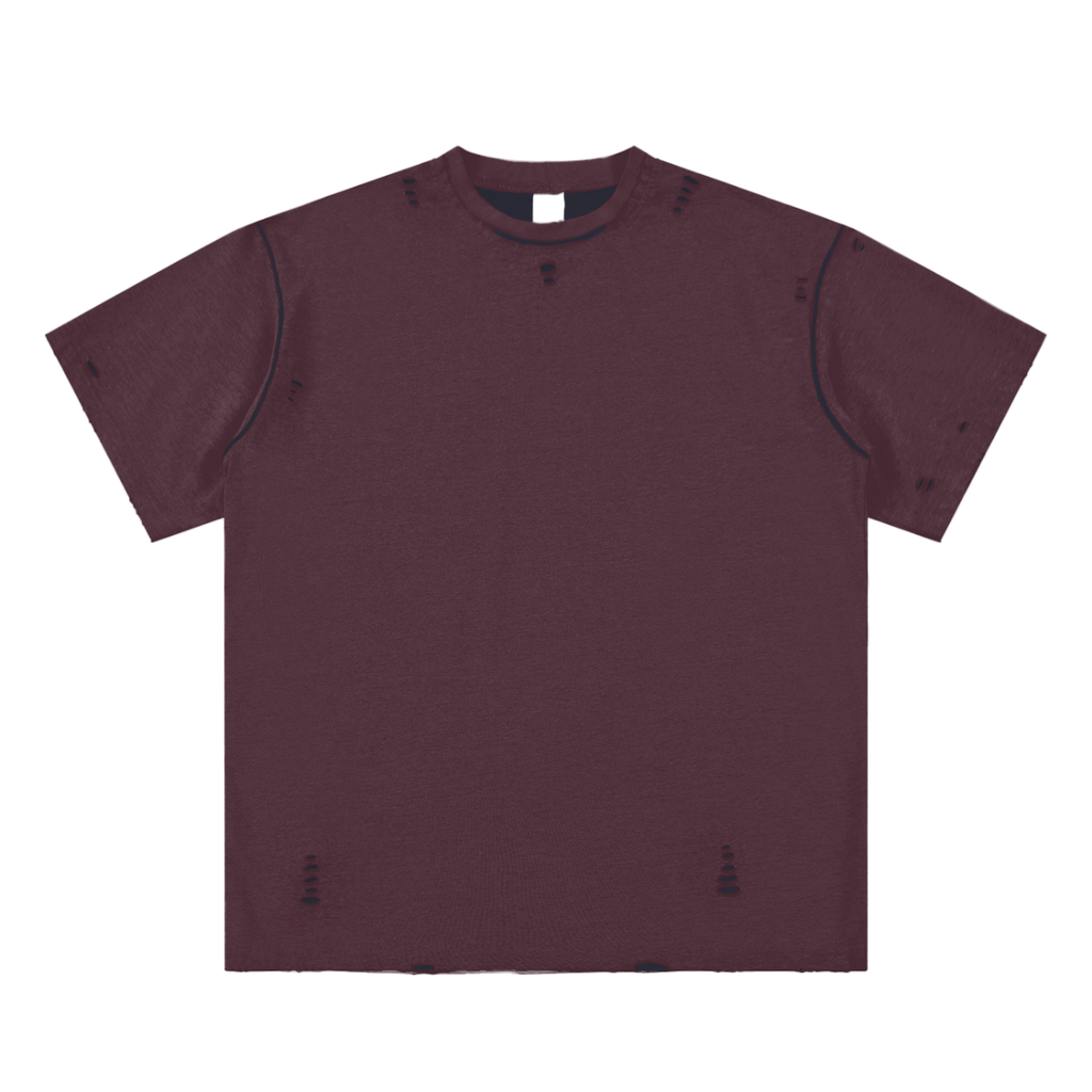 Hand-frayed Reversible T-shirt
