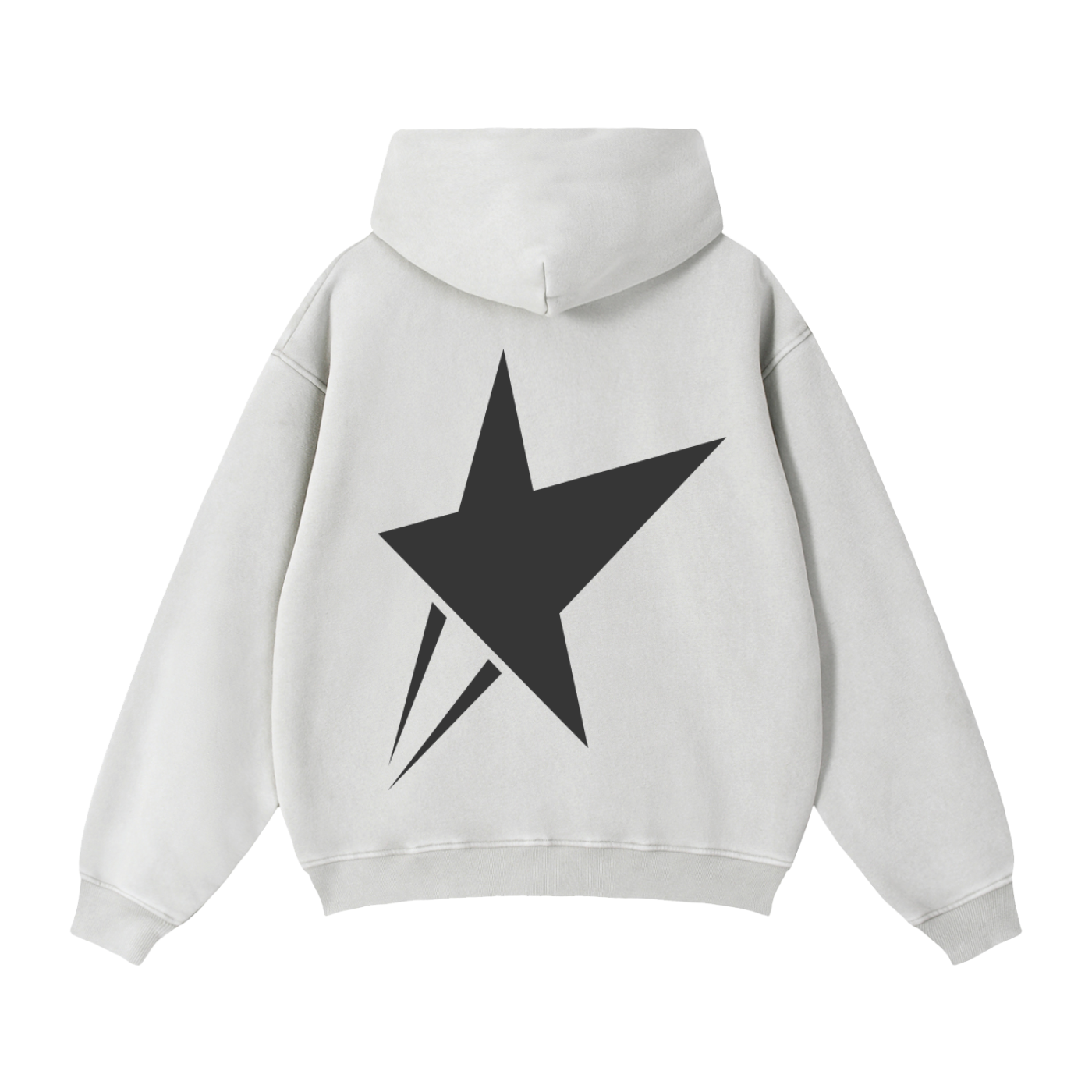 " Big Star " Full-Zip Boxy Fleece Hoodie