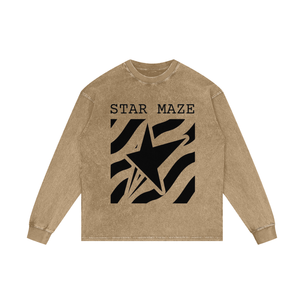 Acid Wash Oversize Long Sleeve T-Shirt