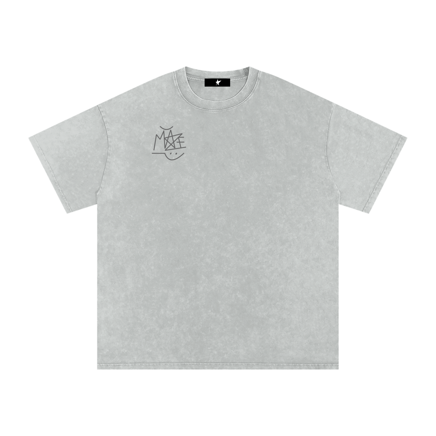 " Graffiti Tag " Snow Washed Oversized Cotton T-Shirt