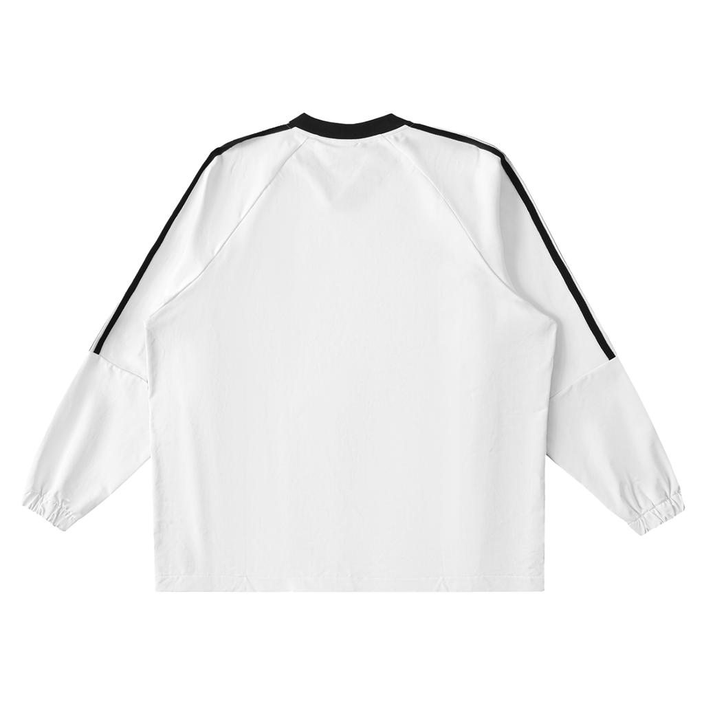 Color-Block V-Neck Long-Sleeve T-Shirt