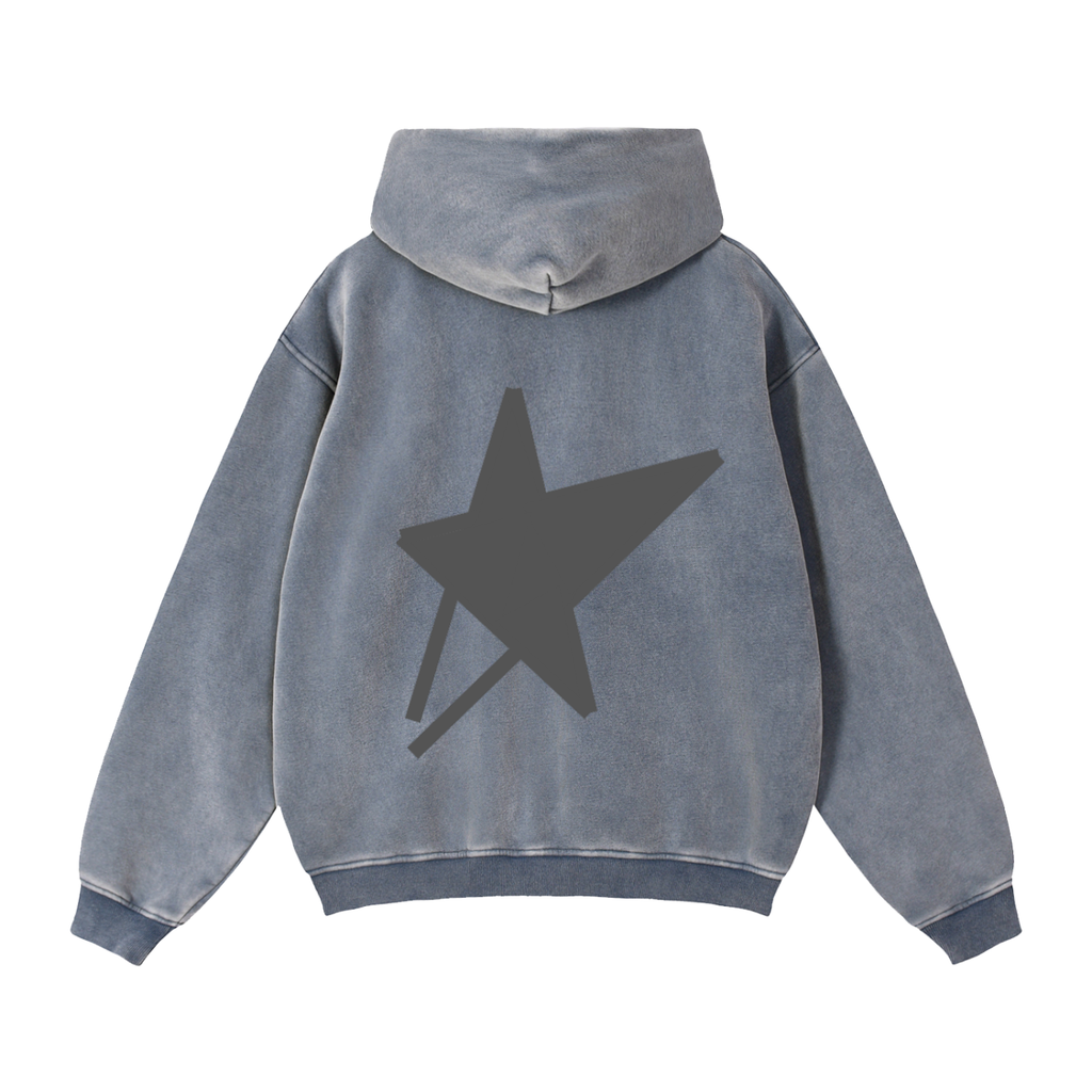 Zip-Through Boxy Fleece Hoodie