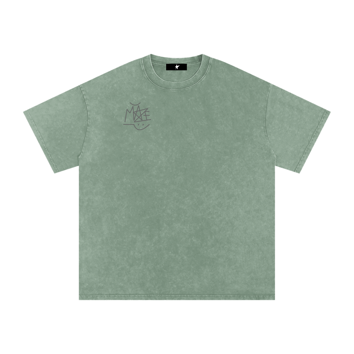 " Graffiti Tag " Snow Washed Oversized Cotton T-Shirt