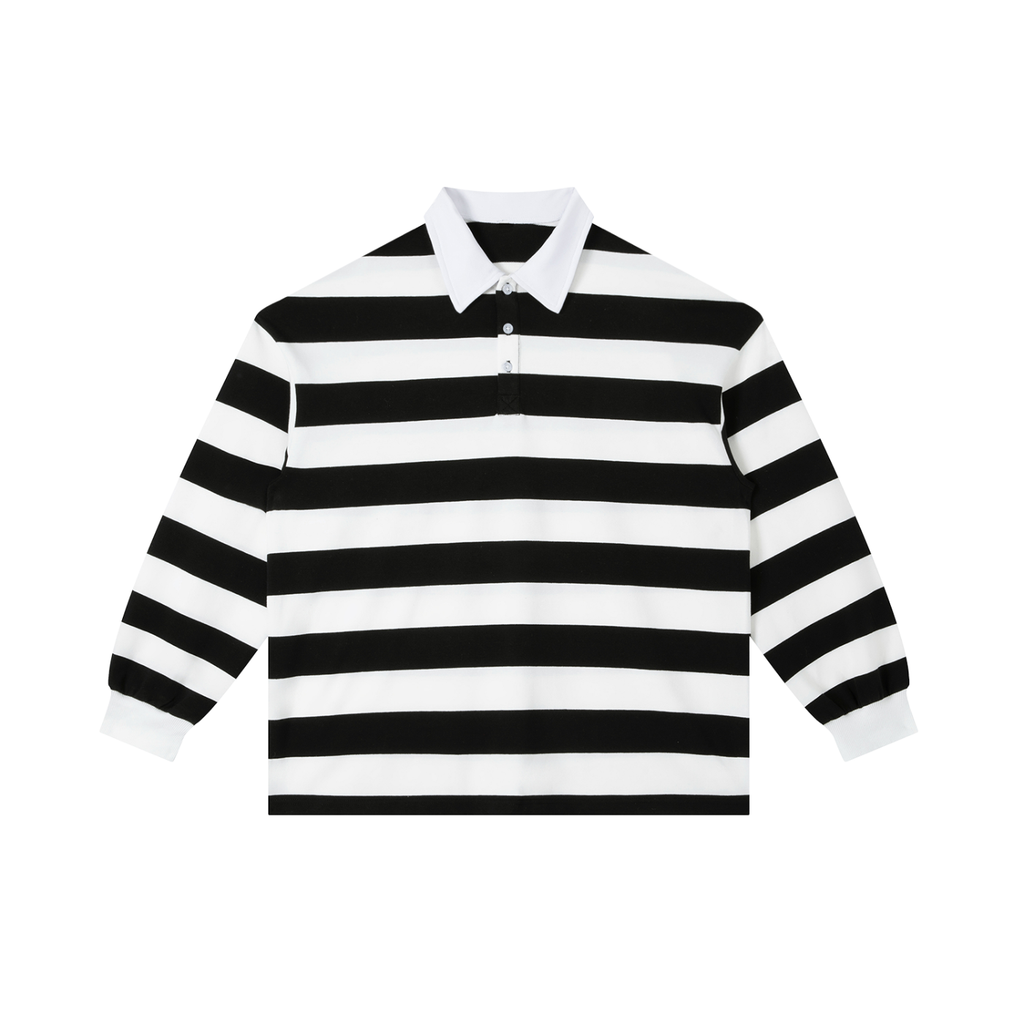 Color Block Stripe Polo Shirt