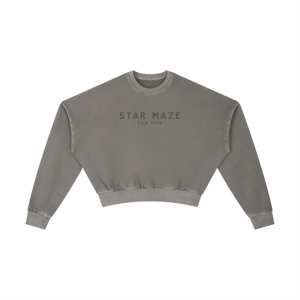 Vintage Washed Cropped Sweatshirt