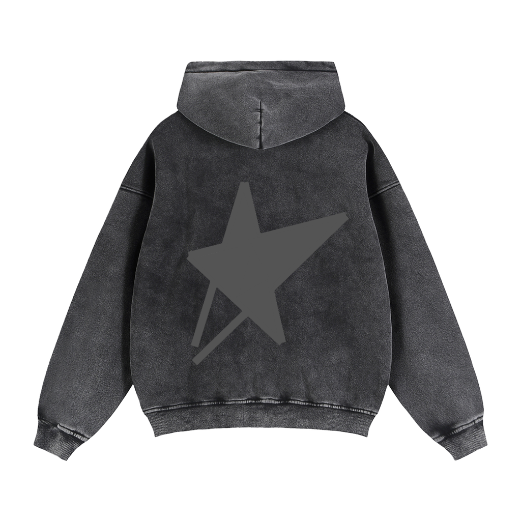 Zip-Through Boxy Fleece Hoodie