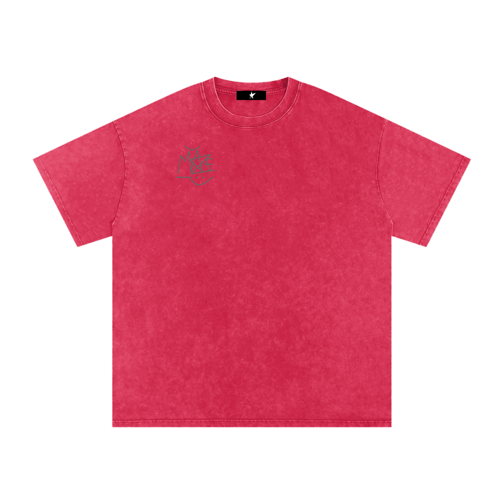 " Graffiti Tag " Snow Washed Oversized Cotton T-Shirt