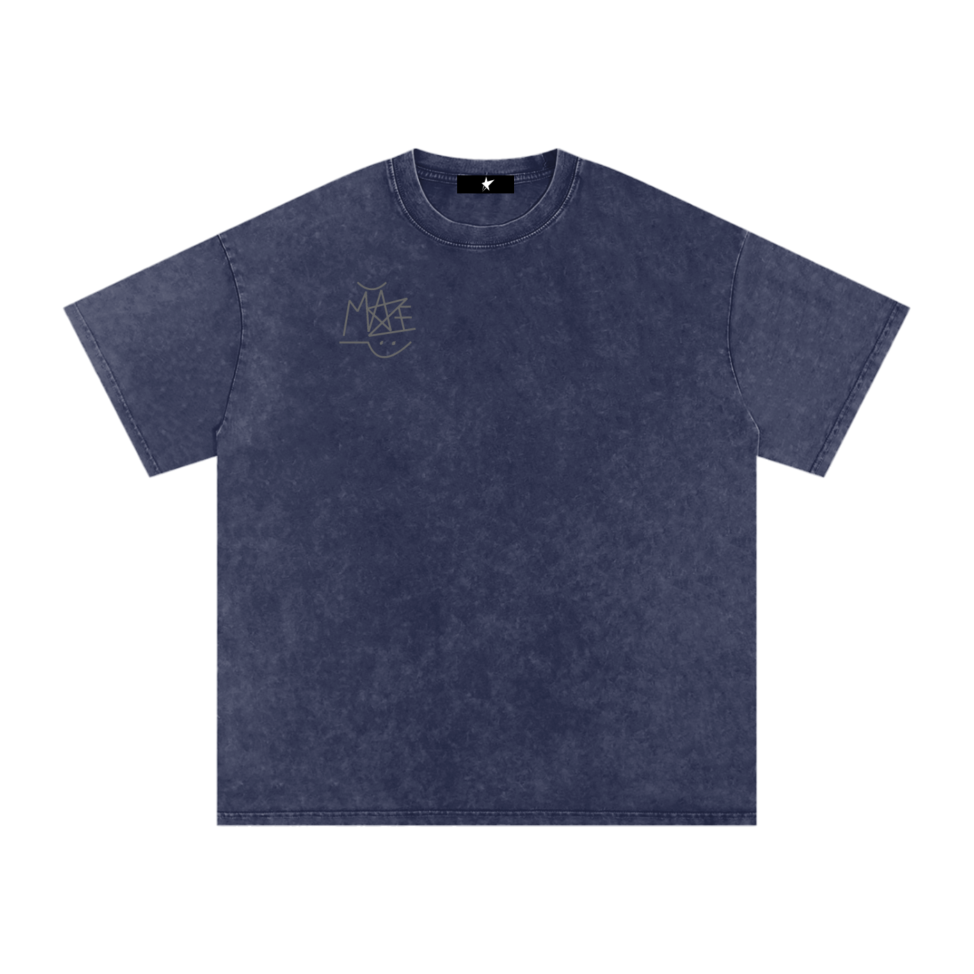 " Graffiti Tag " Snow Washed Oversized Cotton T-Shirt