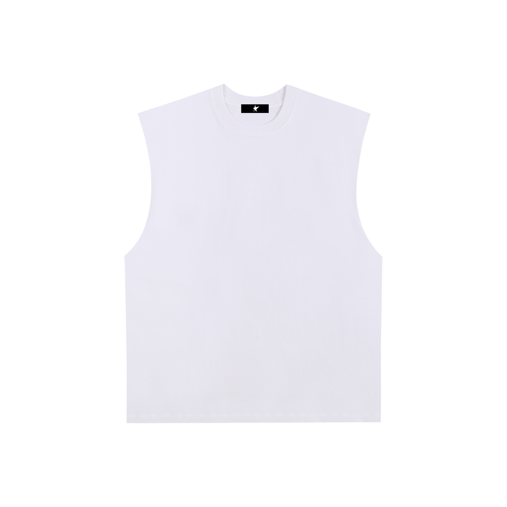 Raw Edge Cotton Tank Top