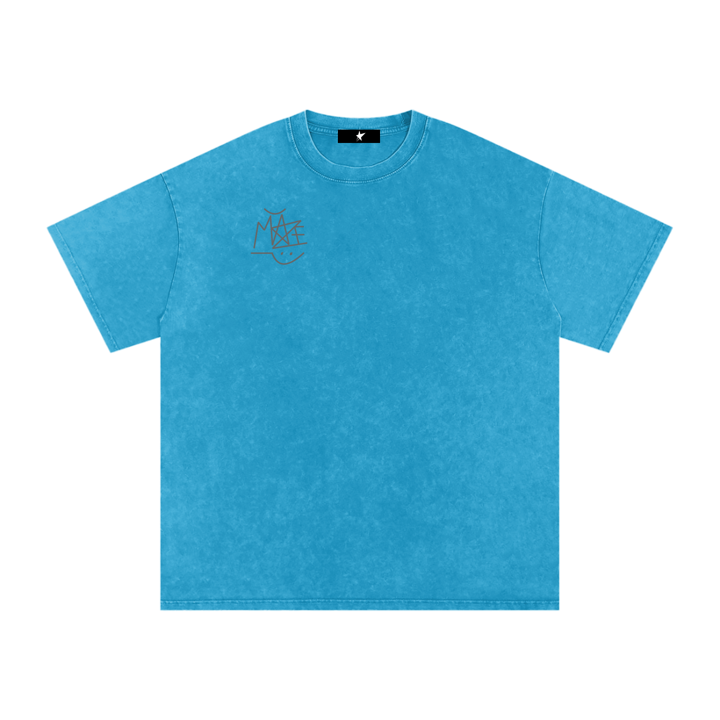 " Graffiti Tag " Snow Washed Oversized Cotton T-Shirt