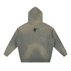 Vintage Washed Frayed Fleece Hoodie