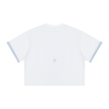 Unisex Boxy Plaid-Lined Double-Face T-Shirt