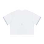 Unisex Boxy Plaid-Lined Double-Face T-Shirt