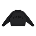 Essential Fleece Mock-Neck Crew Sweatshirt