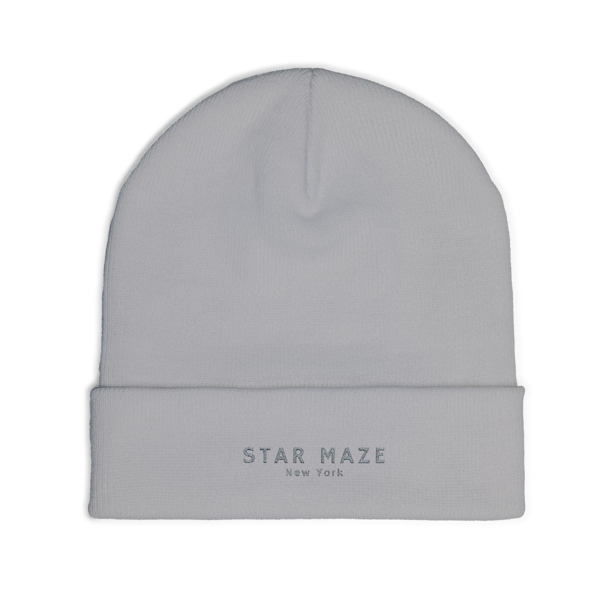 Star Maze NY Knit Beanie (Embroidered)