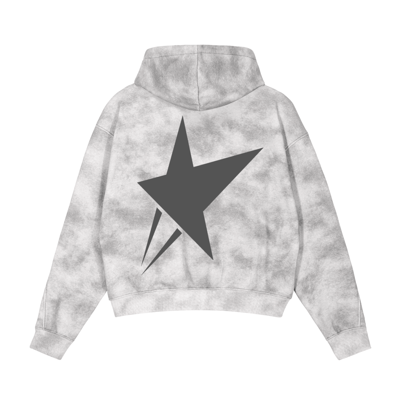 Dirty Washed Zip-Up Fleece Hoodie