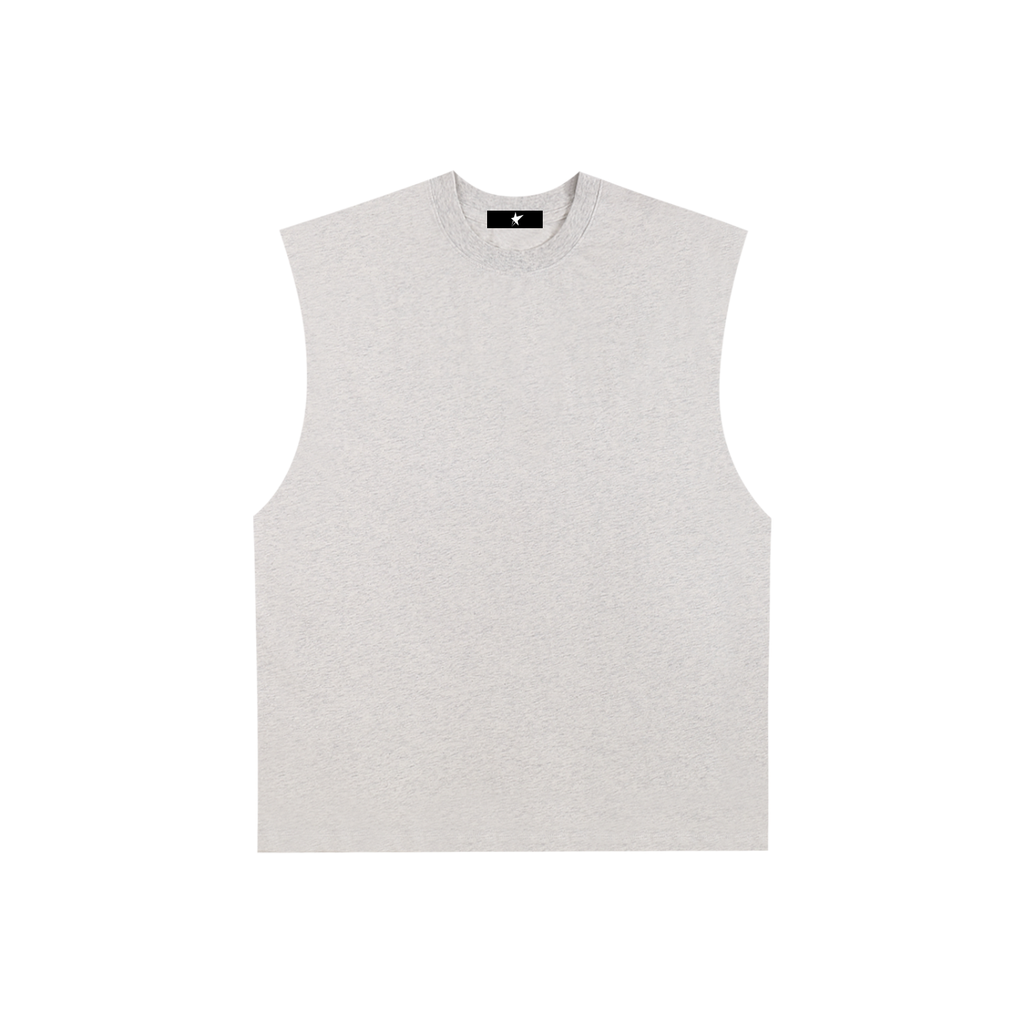 Raw Edge Cotton Tank Top