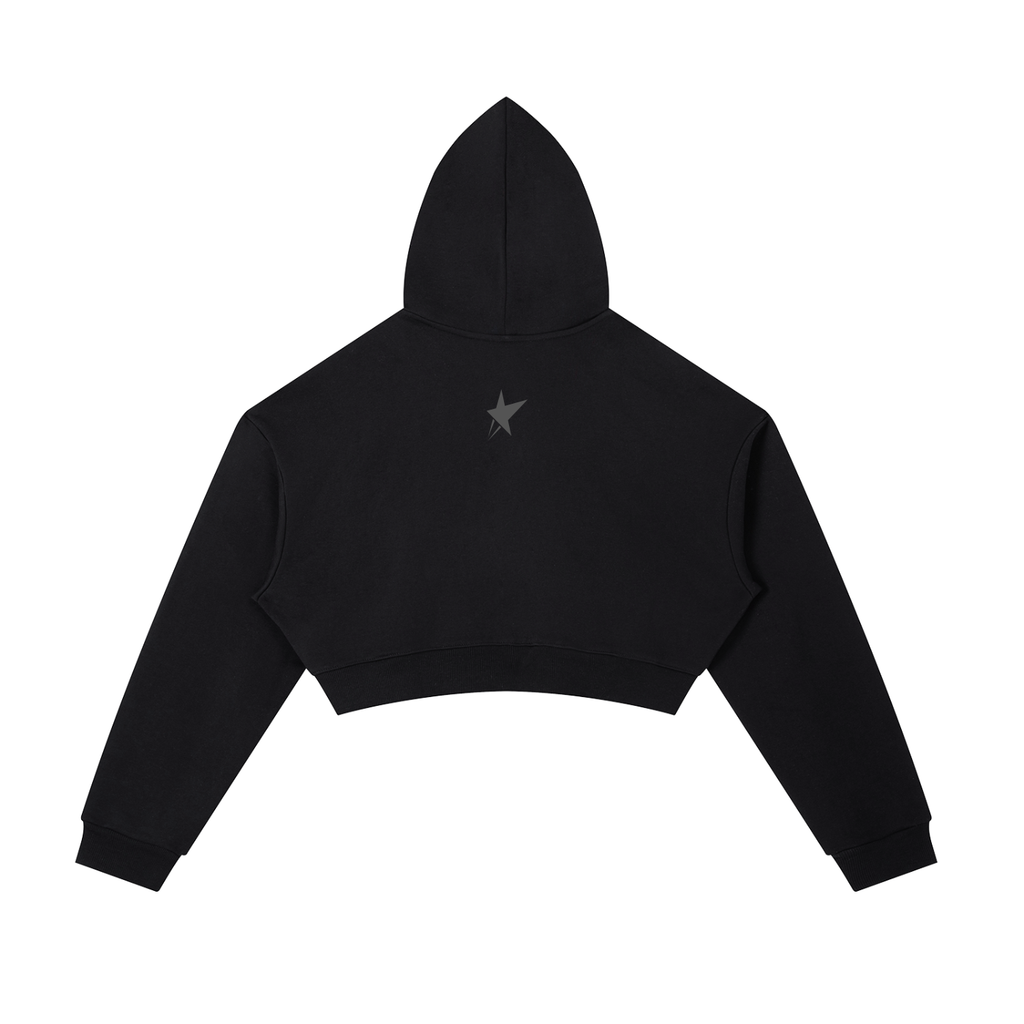 Cropped Zip-Up Hoodie