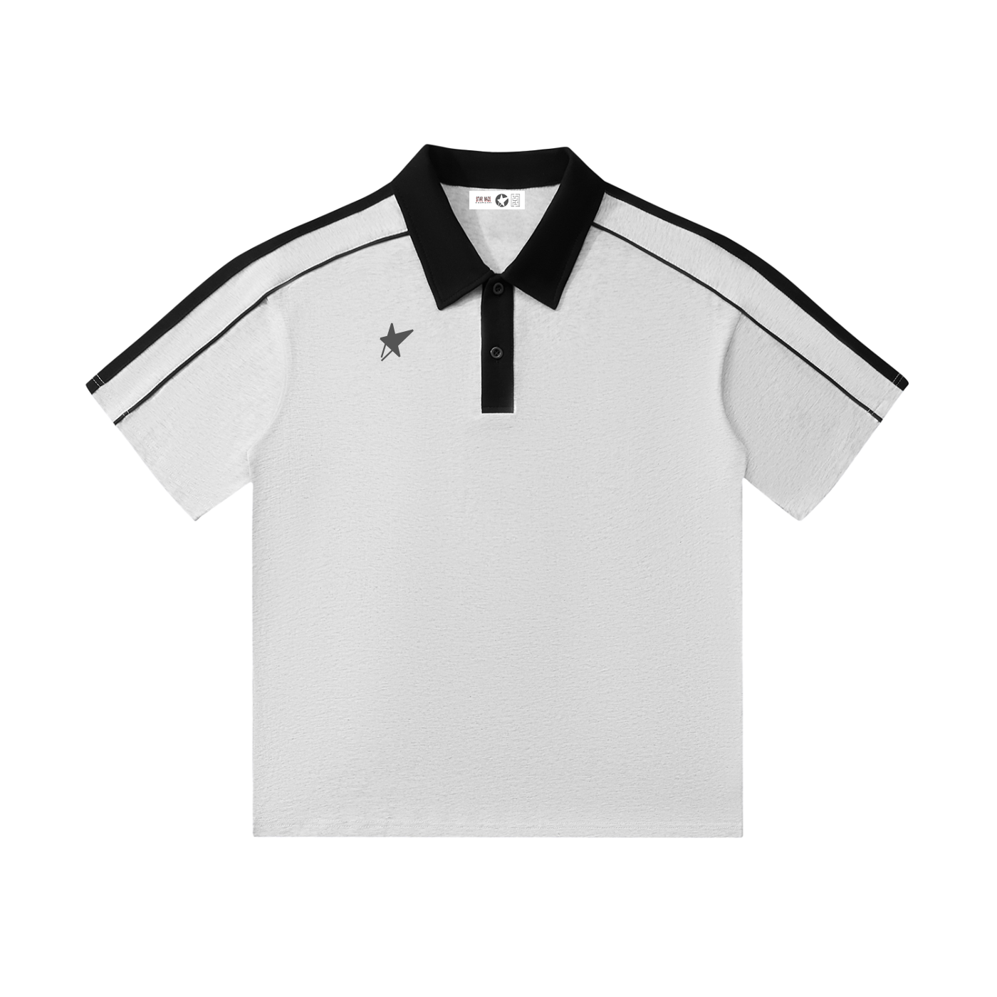 Contrast Collar Short-Sleeve Polo Shirt