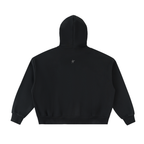 Fleeced Full-Zip Boxy Hoodie