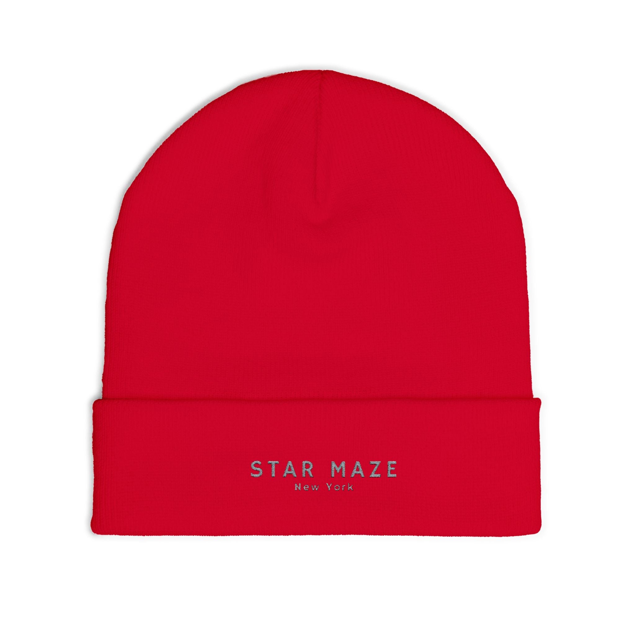 Star Maze NY Knit Beanie (Embroidered)