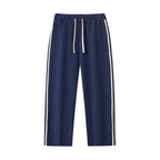 Contrast Side-Stripe Straight-Leg  Pants