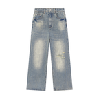 Vintage Wash Distressed Denim Jeans