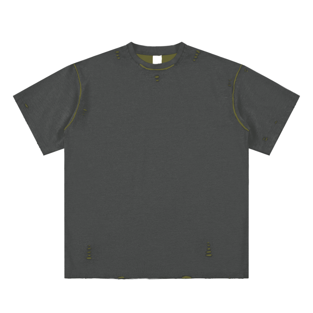 Hand-frayed Reversible T-shirt