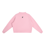 Essential Fleece Mock-Neck Crew Sweatshirt
