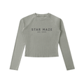 Dyed Washed Raglan Long Sleeve Slim T-Shirt