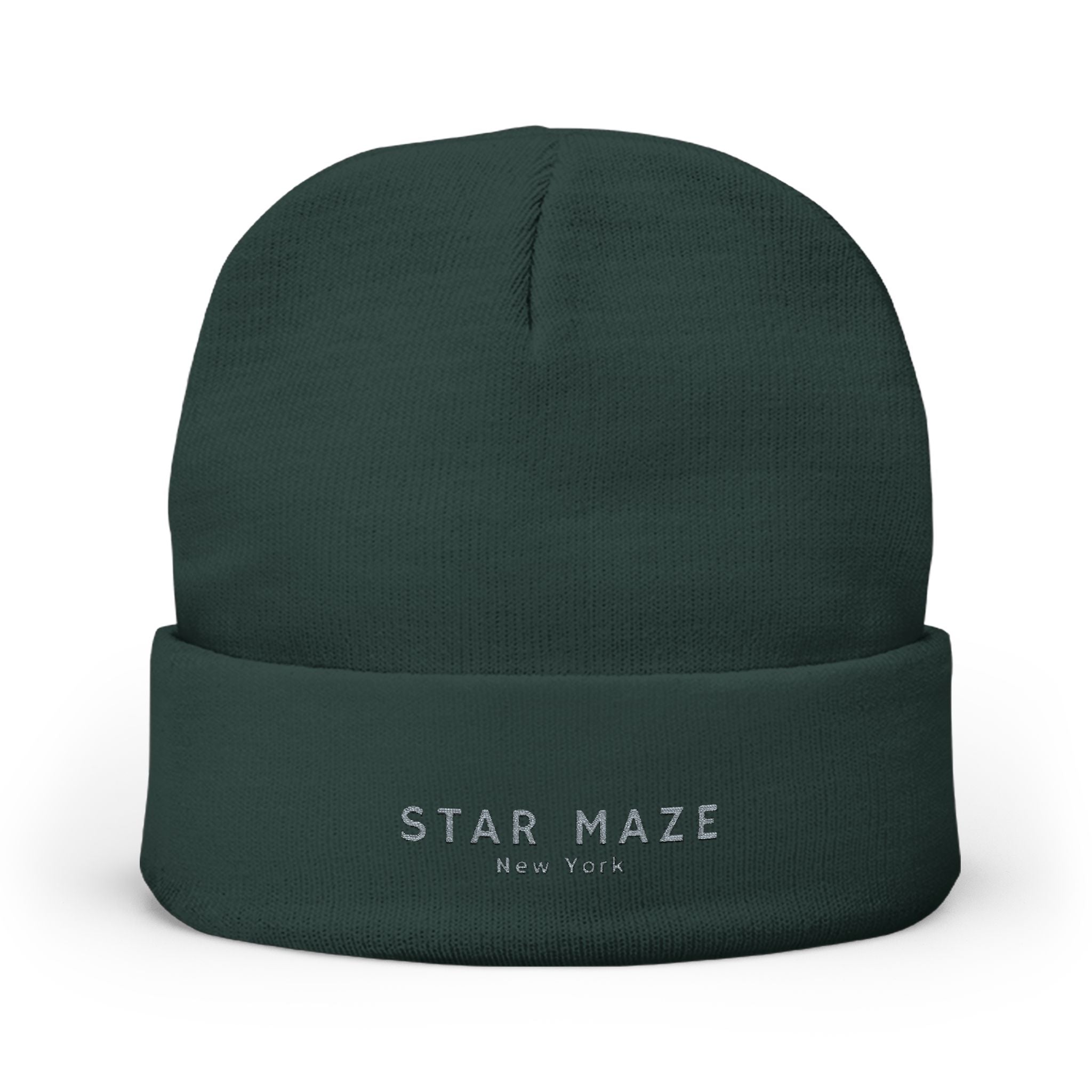 Star Maze NY Knit Beanie (Embroidered)